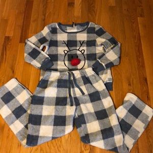 Fuzzy Reindeer Pajama Set